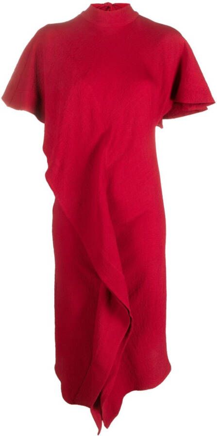 Colville Midi-jurk met korte mouwen Rood