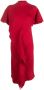 Colville Midi-jurk met korte mouwen Rood - Thumbnail 1