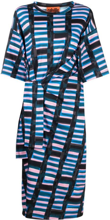 Colville Midi-jurk met abstracte print Zwart