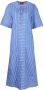 Colville Midi-jurk met veterdetail Blauw - Thumbnail 1