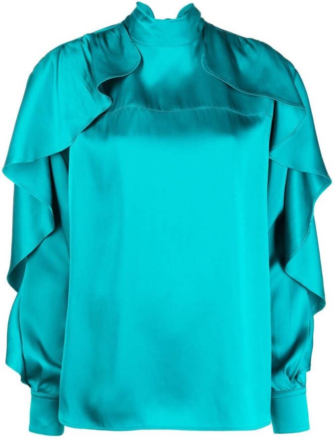 Colville Satijnen blouse Blauw