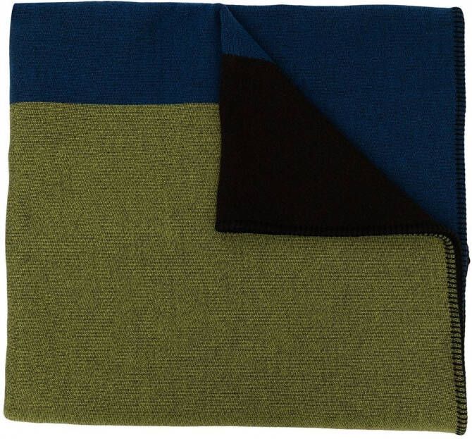 Colville Sjaal met colourblocking Groen