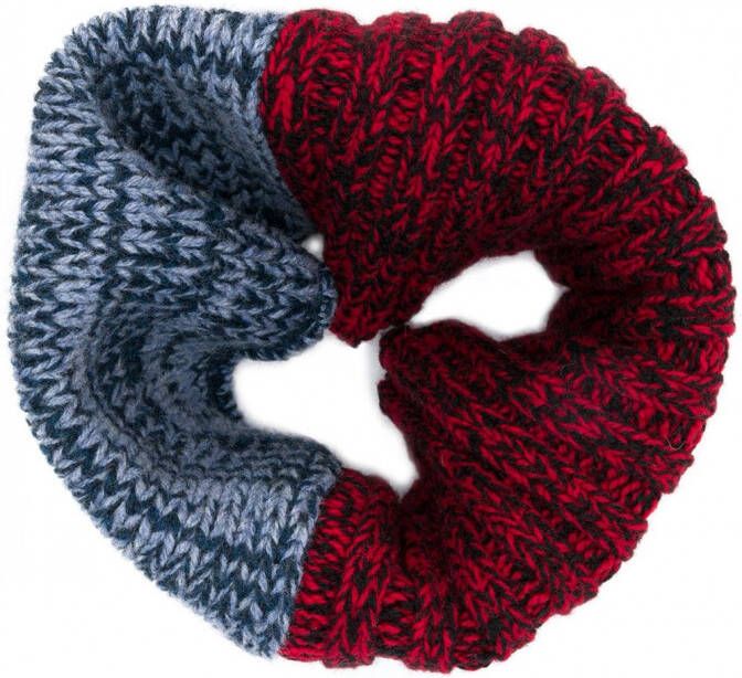 Colville Sjaal met colourblocking Rood