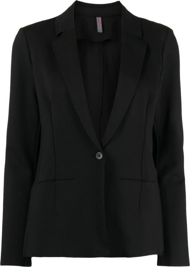 Commando Blazer met enkele rij knopen Zwart