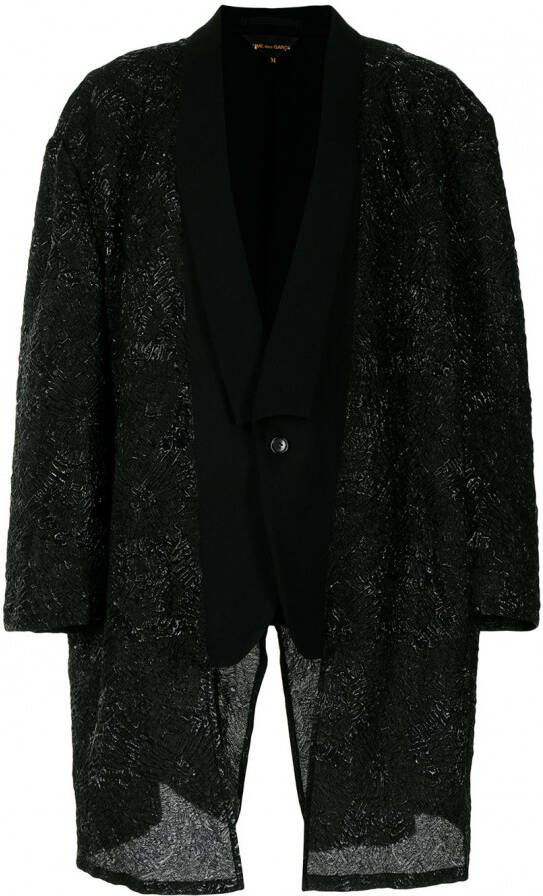 Comme Des Garçons Blazer met enkele rij knopen Zwart