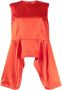 Comme Des Garçons Top met asymmetrische afwerking Rood - Thumbnail 1