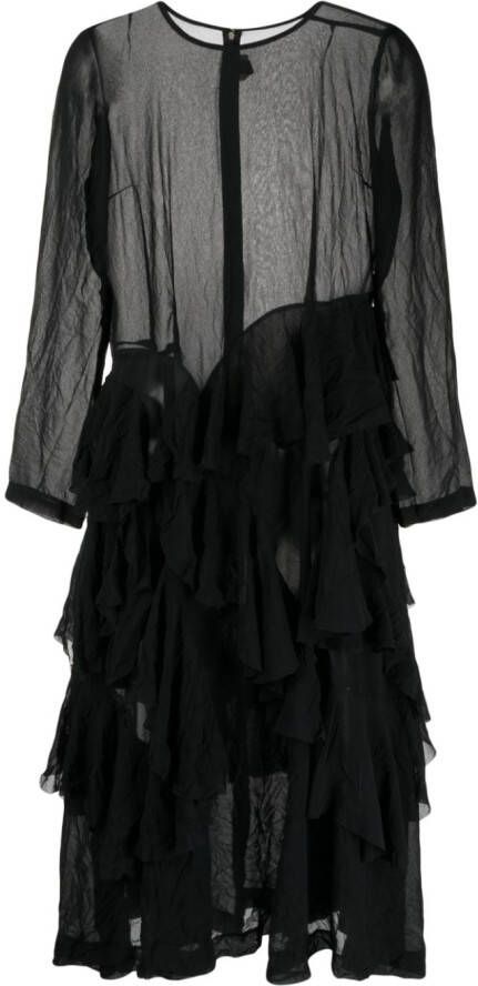 Comme Des Garçons Comme Des Garçons Gelaagde jurk Zwart