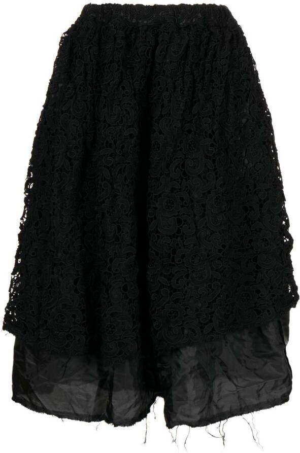 Comme Des Garçons Comme Des Garçons Gelaagde rok Zwart