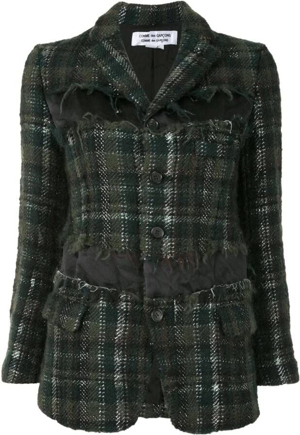 Comme Des Garçons Comme Des Garçons Geruite blazer Groen