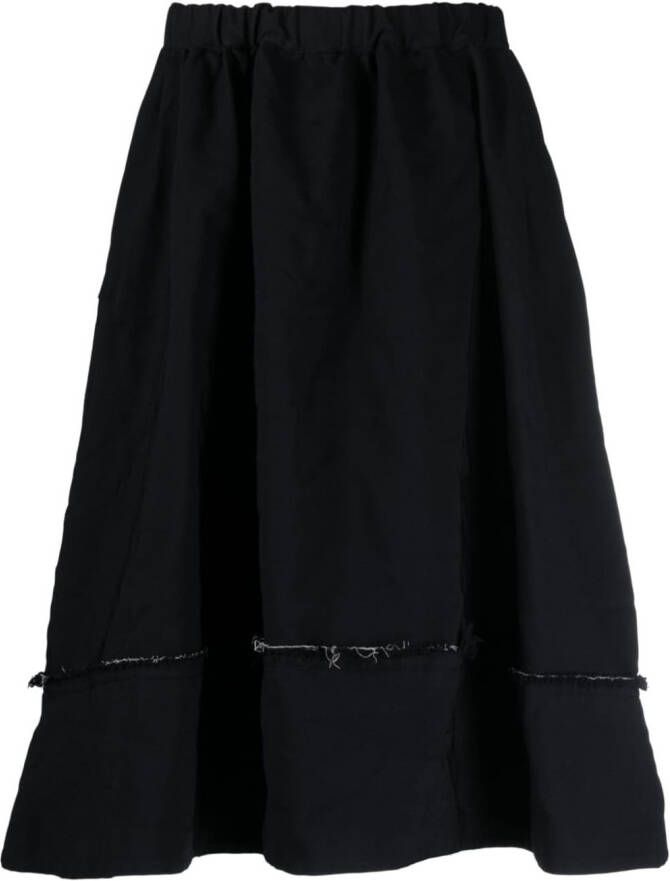 Comme Des Garçons Comme Des Garçons Midi-rok met elastische taille Blauw