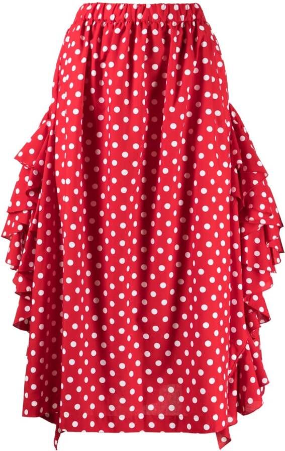 Comme Des Garçons Comme Des Garçons Jurk met stippen Rood