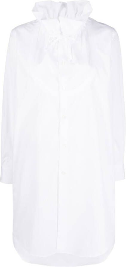 Comme Des Garçons Comme Des Garçons Blouse met ruchekraag Wit