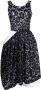 Comme Des Garçons Midi-jurk met bloemenkant Zwart - Thumbnail 1