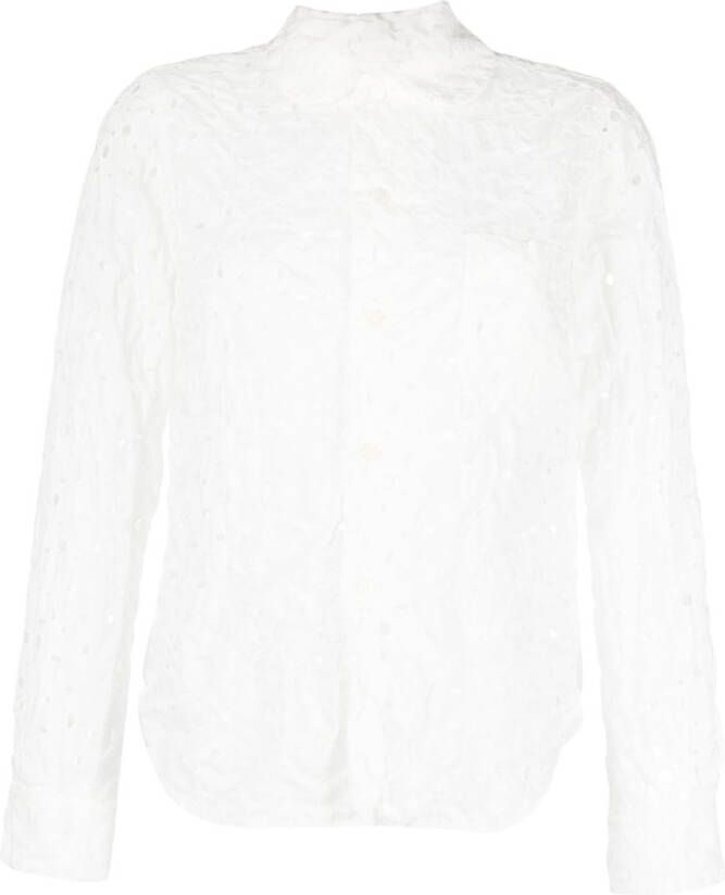 Comme Des Garçons Girl Broderie anglaise blouse Wit