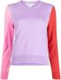 Comme Des Garçons Girl Trui met colourblocking Roze - Thumbnail 1