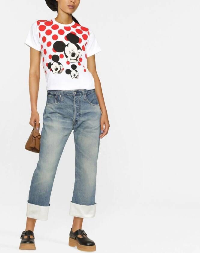 Comme Des Garçons Girl x Disney Mickey Mouse T-shirt met print Wit