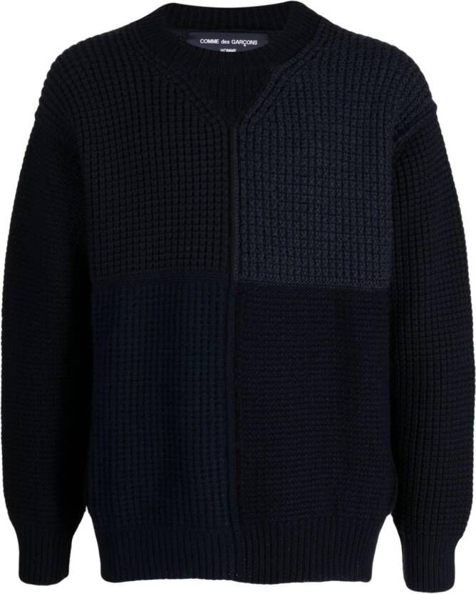 Comme des Garçons Homme Grofgebreide trui Blauw