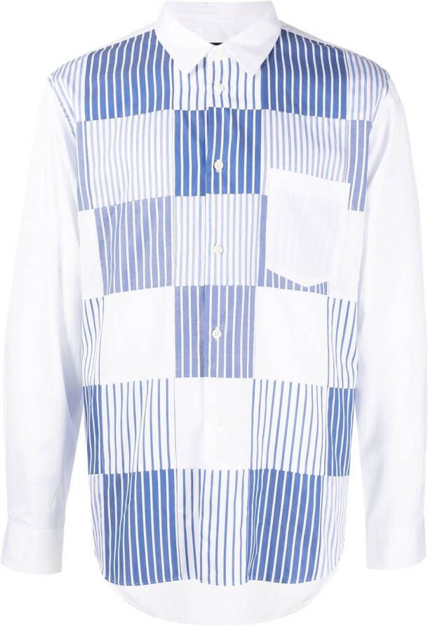 Comme des Garçons Homme Deux Gestreept overhemd Wit