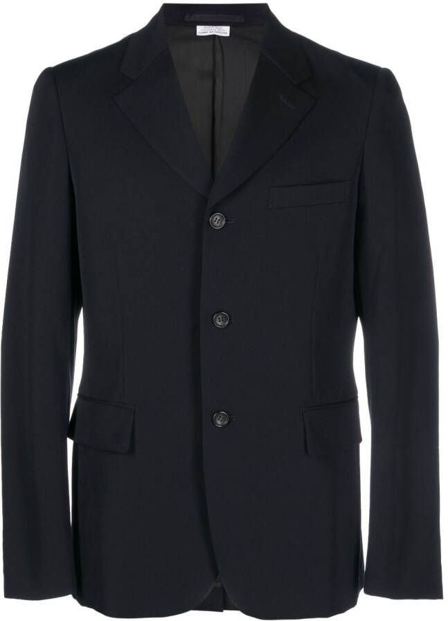 Comme des Garçons Homme Plus Blazer met enkele rij knopen Blauw
