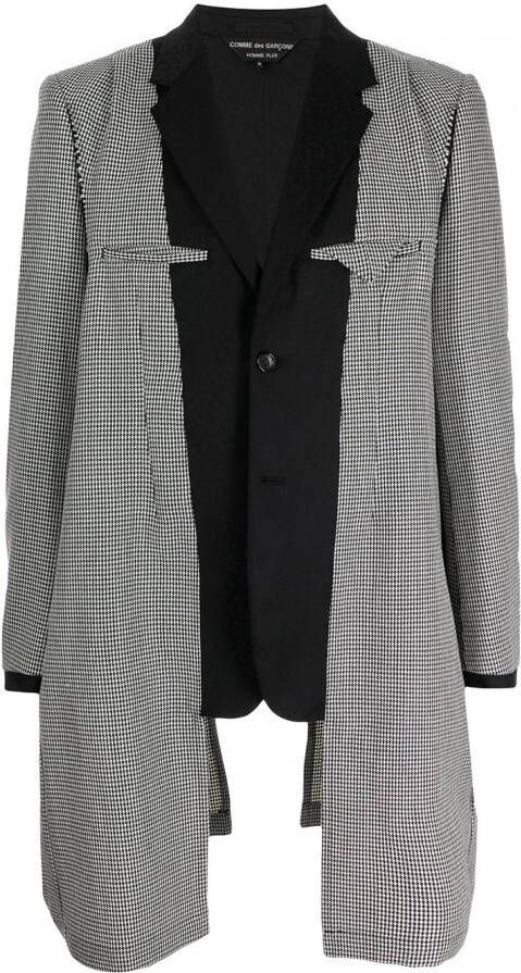 Comme des Garçons Homme Plus Blazer met gelaagd vlak Grijs