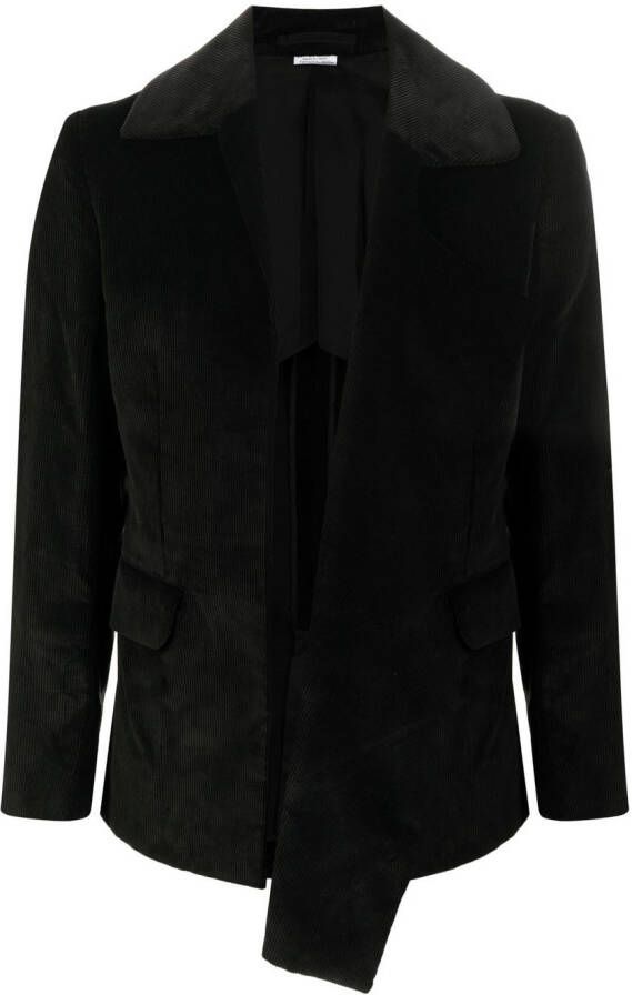 Comme des Garçons Homme Plus Ribfluwelen blazer Zwart