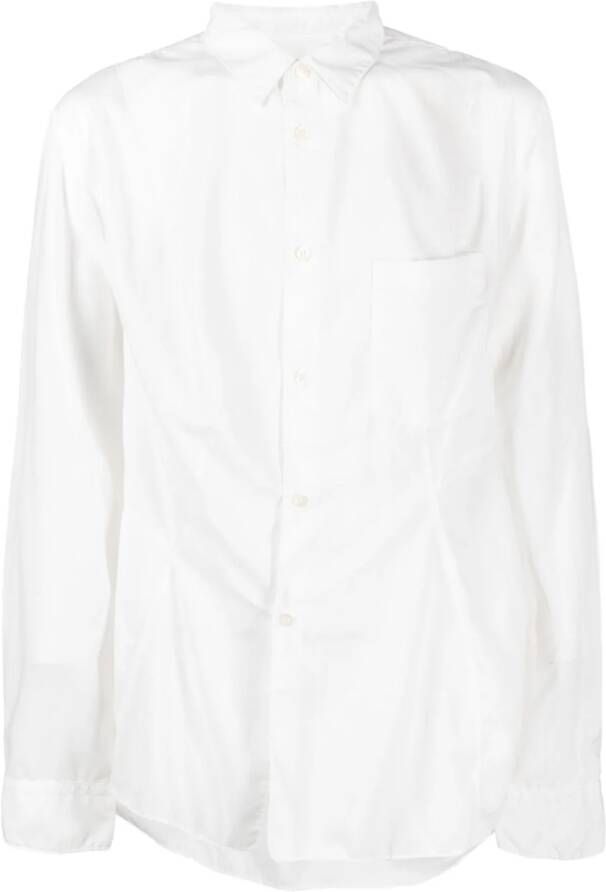 Comme des Garçons Homme Plus Gedrapeerd overhemd Wit