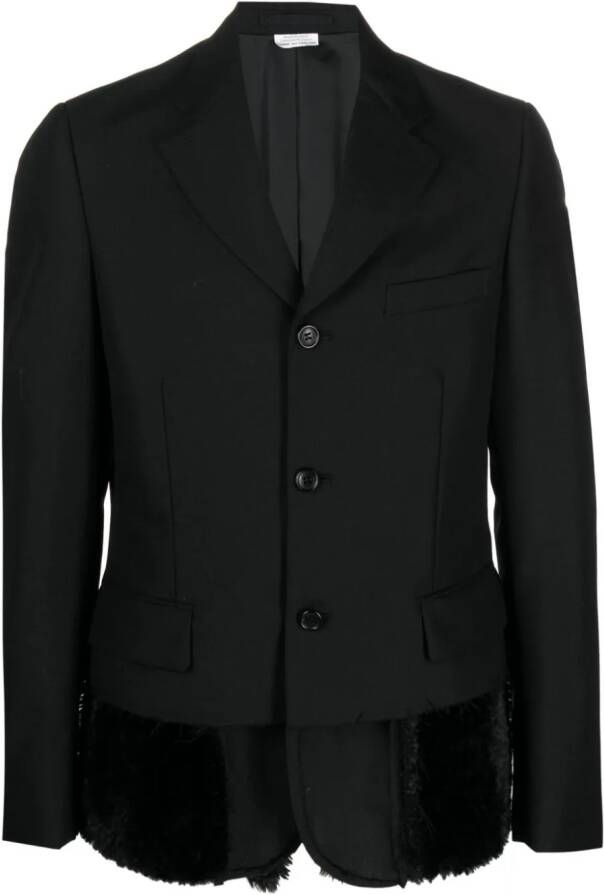 Comme des Garçons Homme Plus Gelaagde blazer Zwart