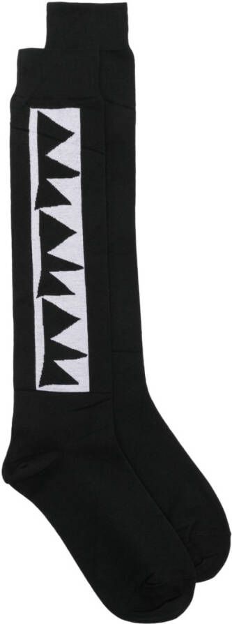 Comme des Garçons Homme Plus Geribbelde sokken Zwart