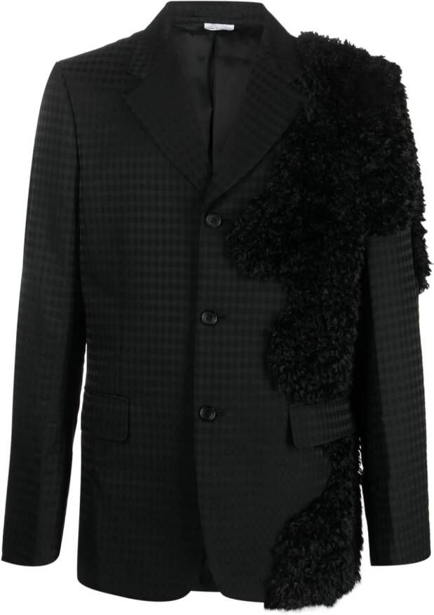 Comme des Garçons Homme Plus Geruite blazer Zwart