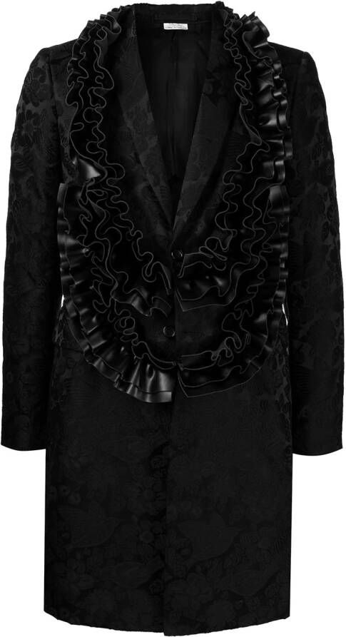 Comme des Garçons Homme Plus Jas met enkele rij knopen Zwart