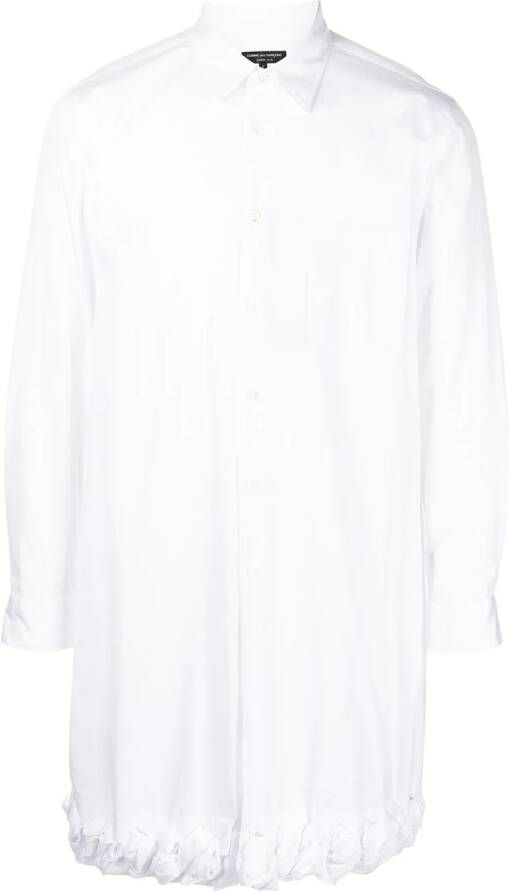 Comme des Garçons Homme Plus Overhemd met contrasterende afwerking Wit