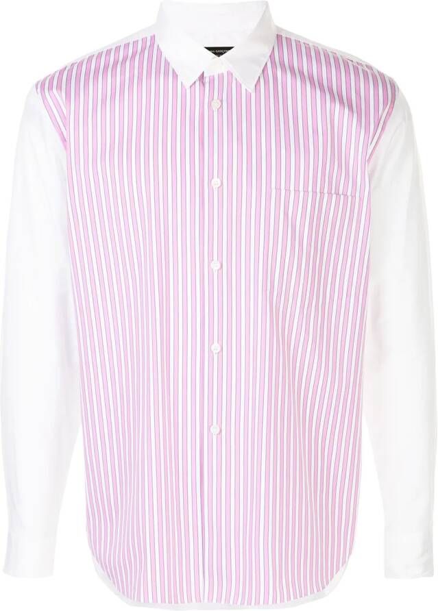 Comme des Garçons Homme Plus Overhemd met gestreept vlak Wit