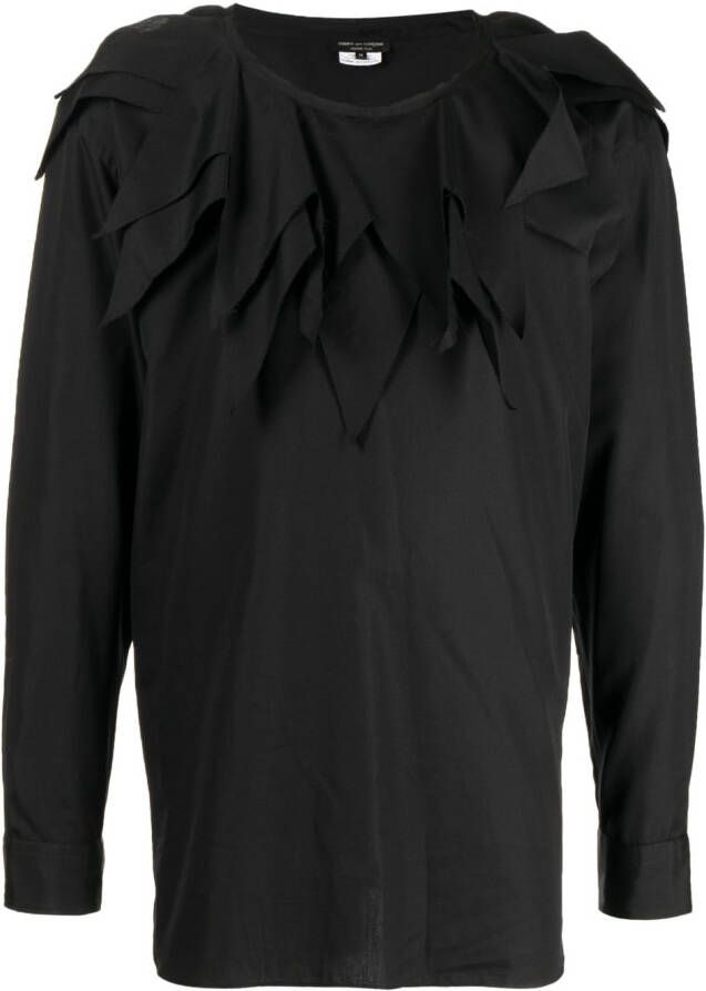 Comme des Garçons Homme Plus Overhemd met oversized kraag Zwart