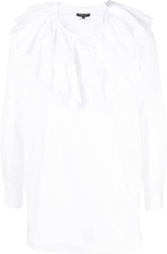 Comme Des Garçons Homme Plus Overhemd met ruches Wit