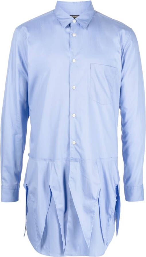 Comme Des Garçons Homme Plus overlapping-panel cotton shirt Blauw