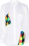 Comme des Garçons Homme Plus Overhemd met patchwork Wit - Thumbnail 1