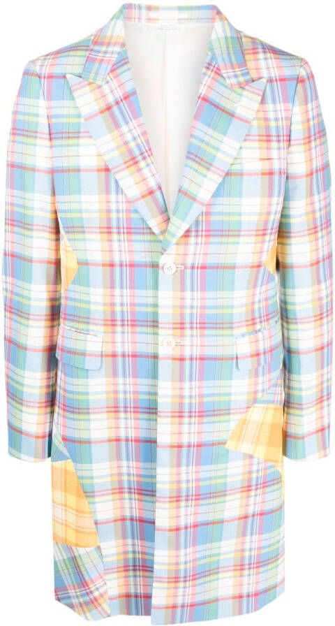 Comme des Garçons Homme Plus Jas met patchwork Blauw