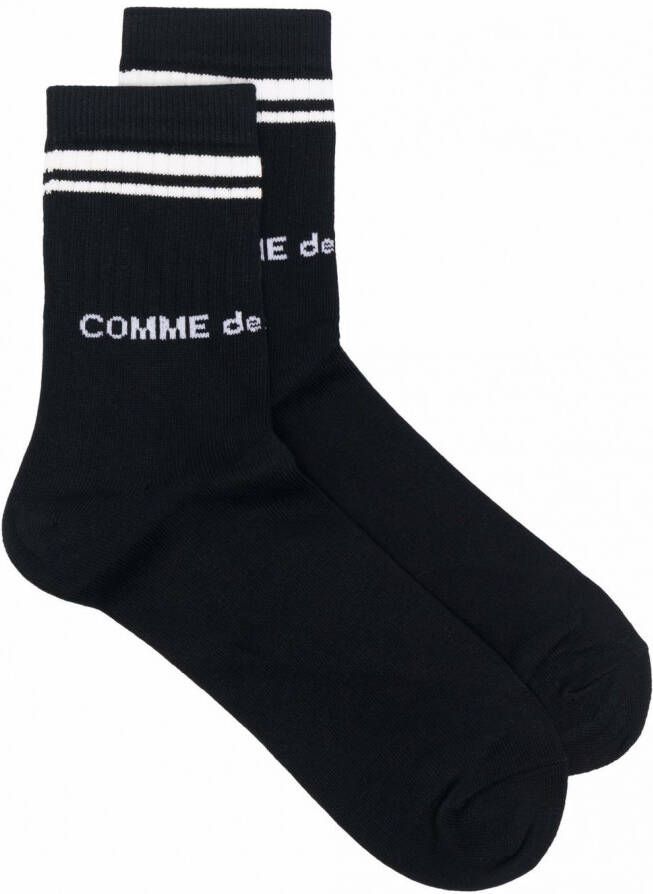 Comme des Garçons Homme Plus Sokken met logoprint Zwart