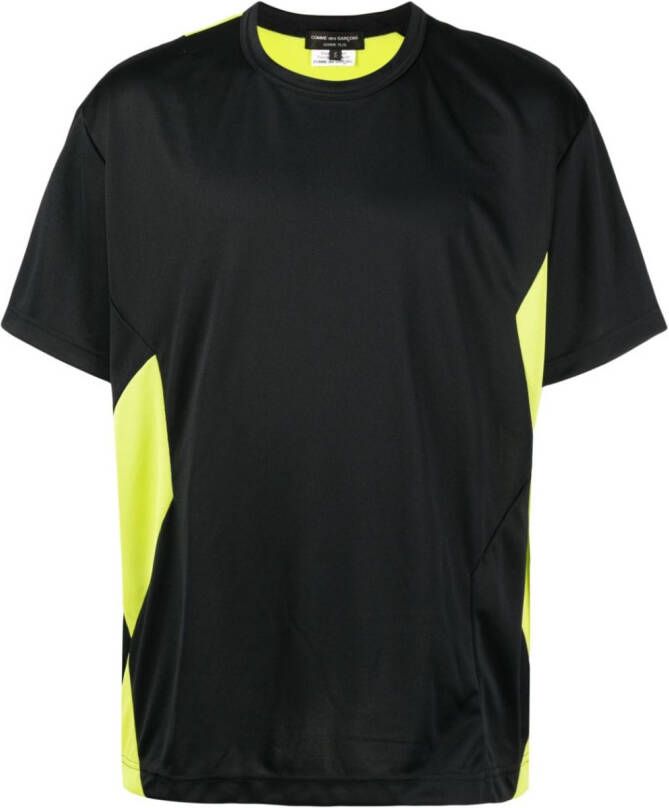 Comme Des Garçons Homme Plus T-shirt met colourblocking Zwart