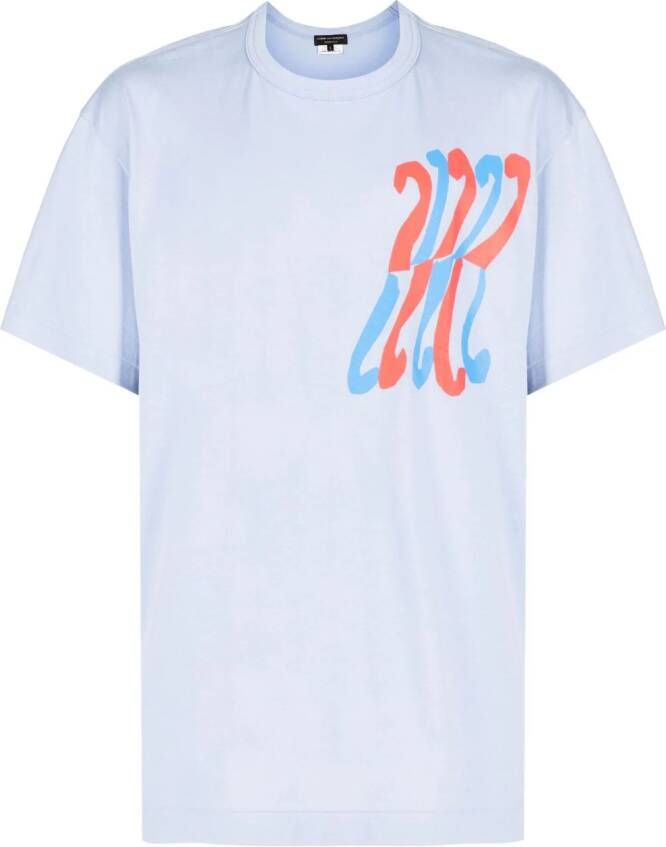 Comme Des Garçons Homme Plus T-shirt met print Blauw