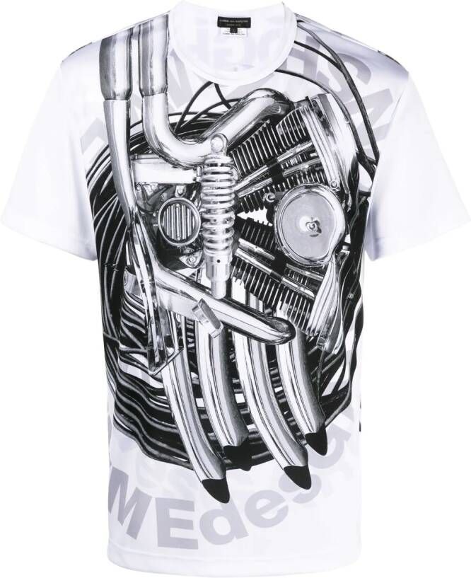 Comme des Garçons Homme Plus T-shirt met print Wit