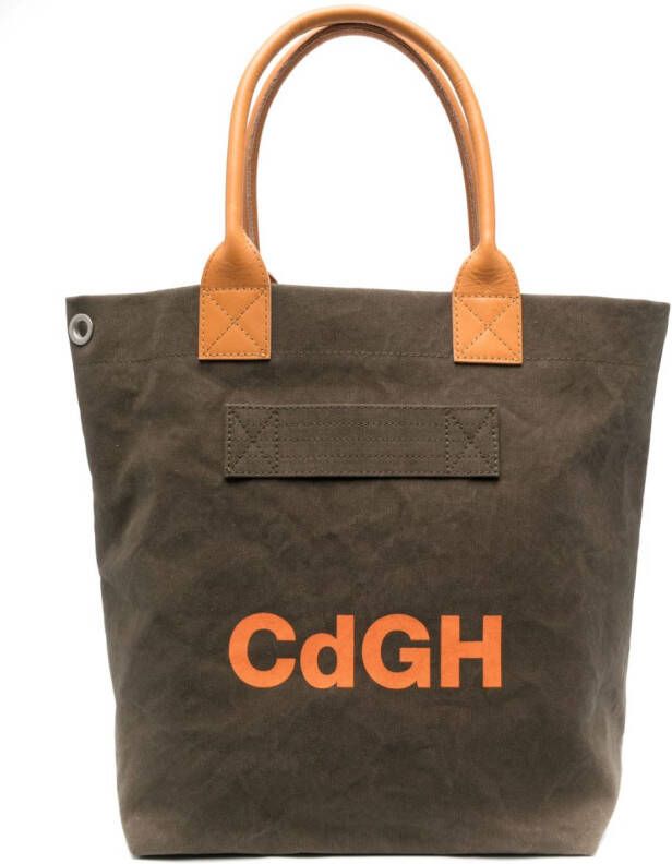 Comme des Garçons Homme Shopper met logoprint Groen