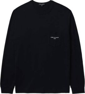 Comme Des Garçons Homme Sweater met geborduurd logo Zwart