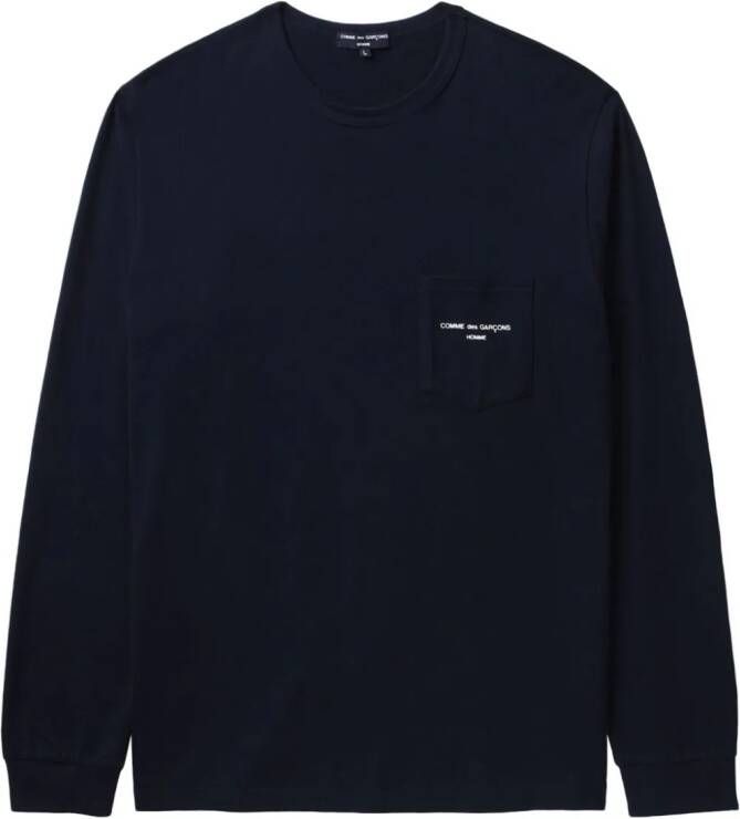 Comme des Garçons Homme Sweater met logoprint Blauw