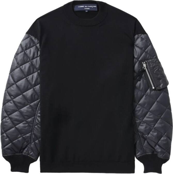 Comme des Garçons Homme Sweater met ronde hals Zwart