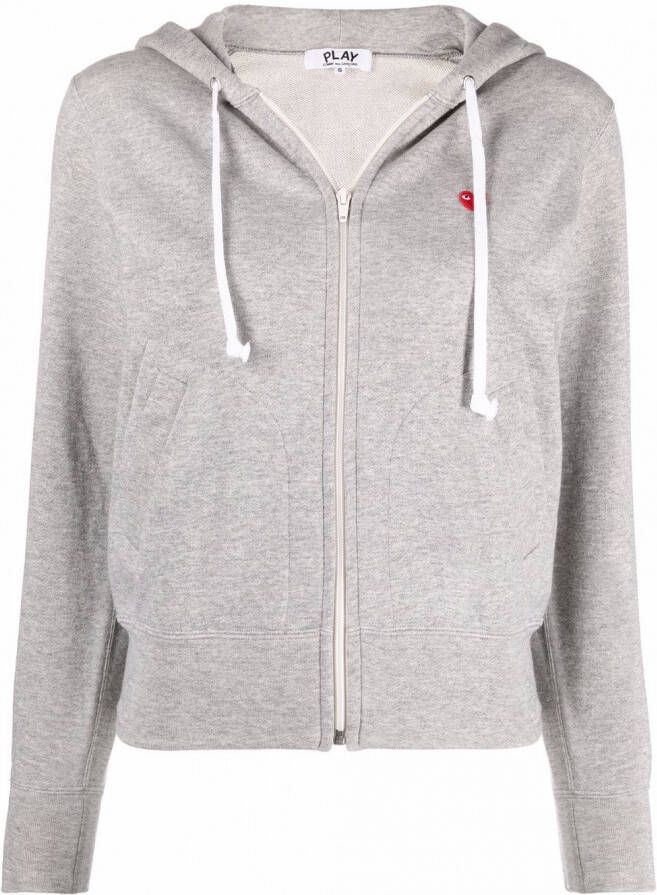 Comme Des Garçons Play Hoodie met borduurwerk Grijs