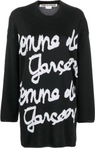 Comme Des Garçons Intarsia sweaterjurk Zwart
