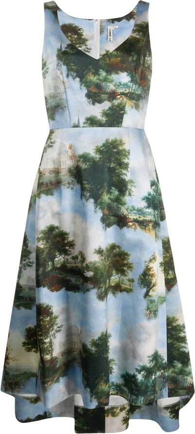 Comme Des Garçons Jurk met print Blauw