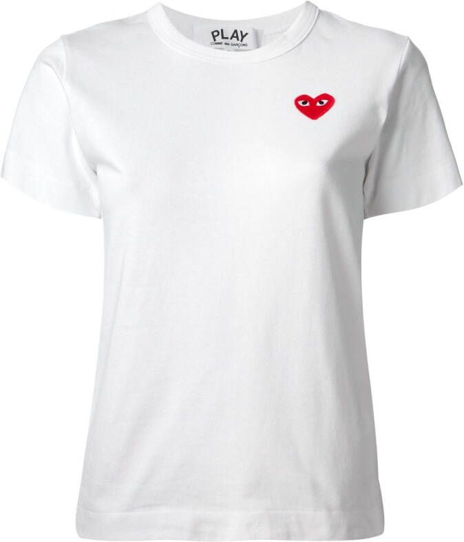 Comme Des Garçons logo patch T-shirt Wit