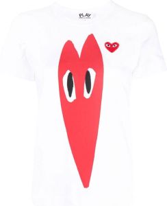 Comme Des Garçons logo-print cotton T-shirt Wit